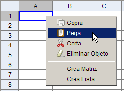 Pegando en la hoja de clculo