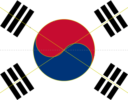 Construccin: Diseo (bandera de Corea del Sur)