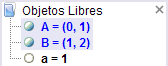 Seleccin mltiple en la Vista Algebraica
