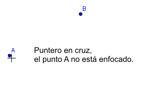 Puntero en cruz, no marca